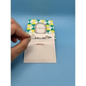 Stella And Dot Pave Disc Silver Toned Open Cuff Bracelet with Box